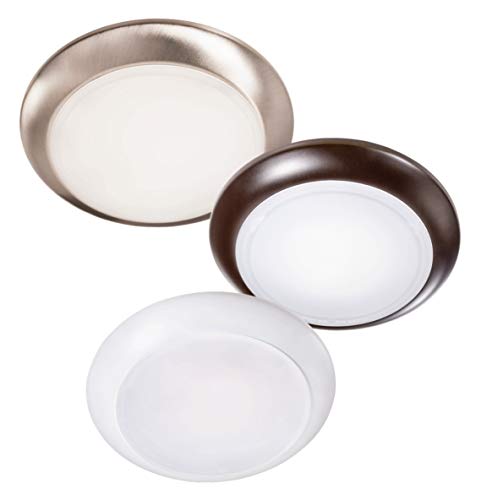 Topaz 4" Led Surface Mount Disk Light, 12W, Dimmable, White, 3000K #TOP1