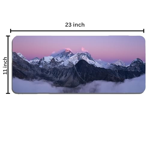 Image of Mountain XL Extended Gaming Mouse Pad | XXL Large Desk Mat 60x30cm for Laptop & PC | Non-Slip Rubber Base, Waterproof, Durable & Smooth Surface | Office, Gaming & Study, asthetic