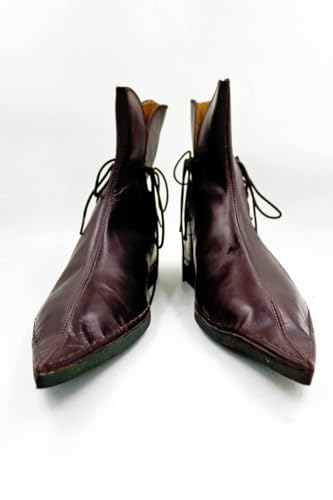 Image of AnNafi Lace-Up Boots Western Men Leather Stylish Shoes Durability and Longevity (Size:-9, Colour:- Brown)