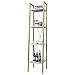eSituro Scaffale Libreria a Scala Scaffale Porta Oggetti in Acciaio Legno 4 Ripiani Design Industriale Scaffalatura Multifunzionale per Cucina Soggiorno Colore d'oro+Colore di marmo SSTR0084