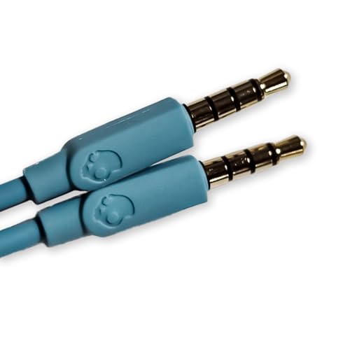 Audio Cable Compatible with Skullcandy Hesh 1, 2, 3 Series and Skullcandy Crusher 1,2,3 Series. (Blue)