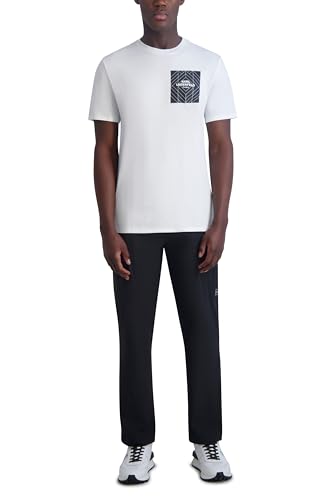 KARL LAGERFELD Men's Ankle Snap Button Nylon Cargo Pant