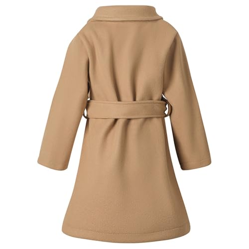 Betadog Girls Dress Coat Kids Winter Warm Jacket Long Sleeve Button Trench Coat Long Peacoat Outerwear3