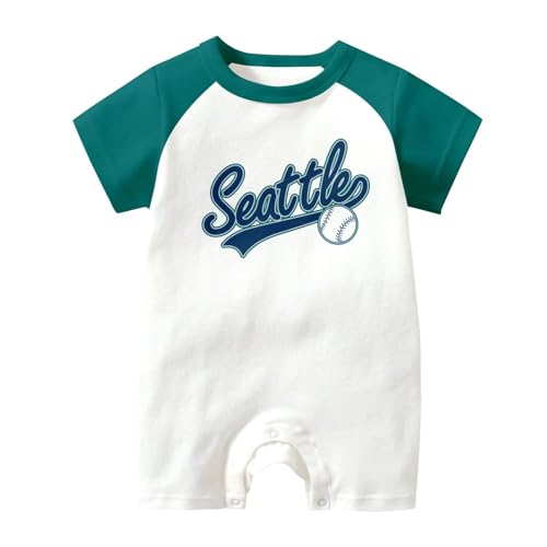 Image of KREDE Baby Clothes Unisex Bodysuit White Custom Name Number for Baby Boys