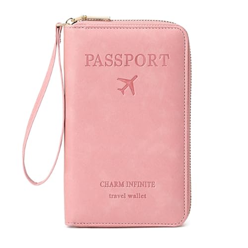 Housse de passeport voyage rose esmen pour organiser vos documents et billets sans encombre