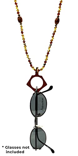 Image of Calabria Eyeglass Necklace Holder for Women - Beaded Glasses Chain with Secure Loop | Eyewear Holder Necklace for Glasses