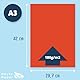 RAYLU PAPER – Tonpapier A3, 50 Stück Kartonpapier 180g/m², 297 x 420 mm, professionelle farbige Kartons für Büro, Kopierpapier, Buntes Papier zum Basteln (Rot)