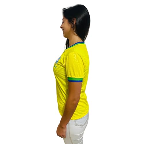 Camisa da Seleção Brasileira Feminina Licenciada (BR, Alfa, GG, Regular, Amarelo)