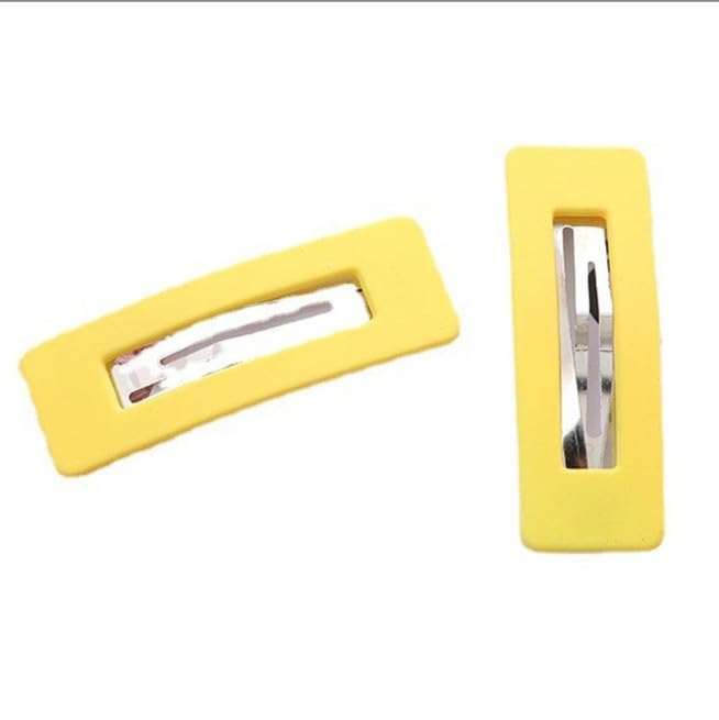 Set de 2 pinzas para el cabello amarillas fashion miniatura 1