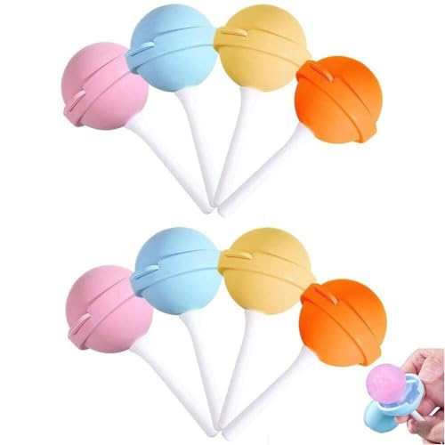 Muteitt Moule À Glace en Silicone, 8 Pièces en Forme De Sucette, Moule en Silicone pour Crème Glacée, Moule À Glace, Moule À Glace Mignon, Machine À...