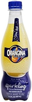 Orangina - Citrus Sparkling Juice Beverage - Light Pulp - Original Imported European French Recipe - (Pack of 12) (14.2 oz Bottle)