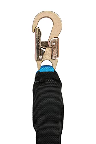 Image of Tractel C006K Phoenix Shock-Absorbing Lanyard, Blue /Black, 3 /4-Inch Self-Locking Snap Hook on Both the Ends, 6-Feet
