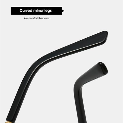 Lunettes de soleil carrées rétro double faisceau en métal chic - 6