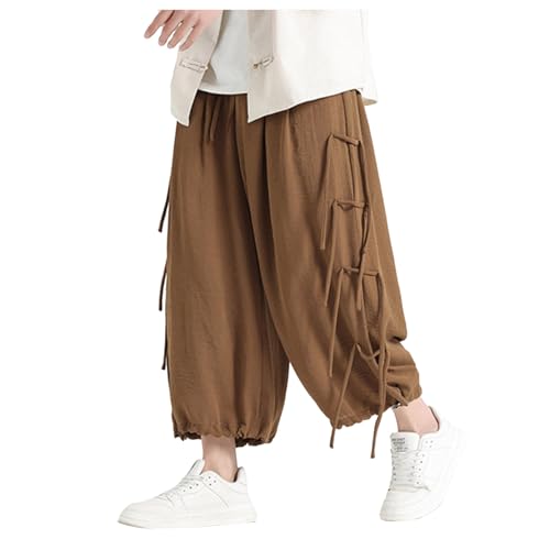 Pantalon japonais en lin homme vêtement traditionnel décontracté