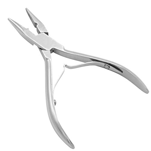 Alicate de extensão de cabelo, kit de ferramentas de microelos/fecho de contas, conjunto de miçangas