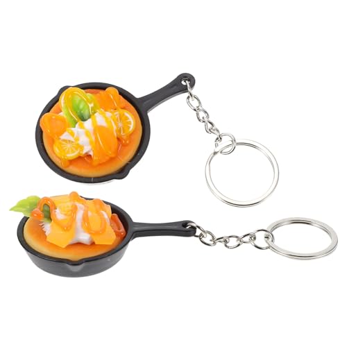 LALAFINA Colgante Llaves Mini Sartén Decorativo de Pvc para Mochila o Bolso, Diseño Exquisito...
