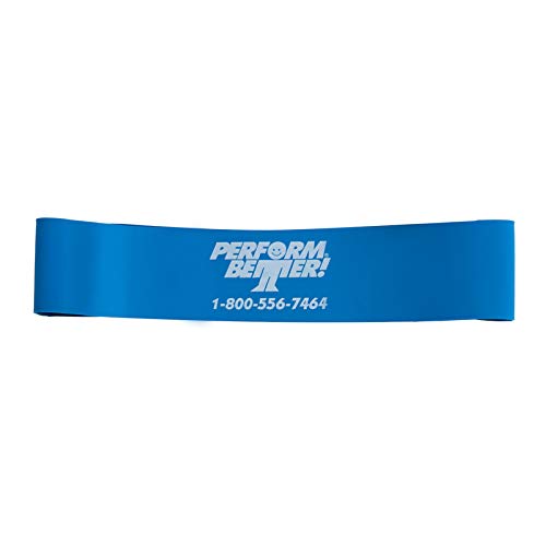 PERFORMBETTER+ Miniband, Bande de Fitness Polyvalente pour Un entraînement Efficace de Tout Le Corps dans Le domaine de la Force et de l'endurance, Bleu, Fort Cover