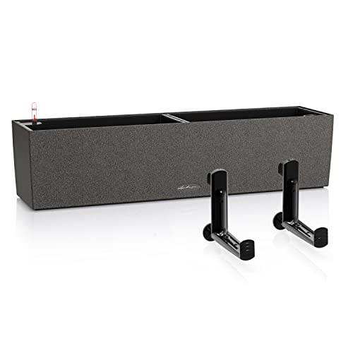Lechuza Selbstbewässernder Topf Balconera Stone 80 Graphit Schwarz...