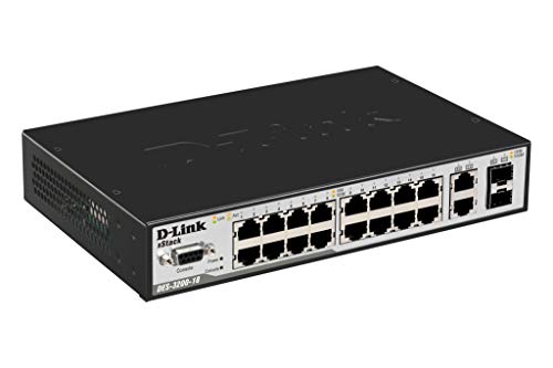 D Link xStack DES 3200 18 Commutateur Géré 16 x 10100 + 2 x SFP Gigabit combiné de bureau - vue 1