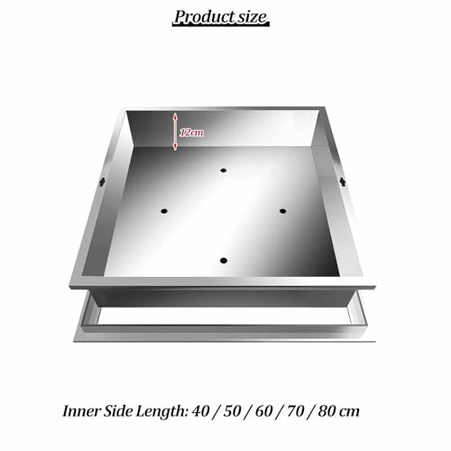 Plaque de regard invisible encastrable avec cadre en acier inoxydable durable