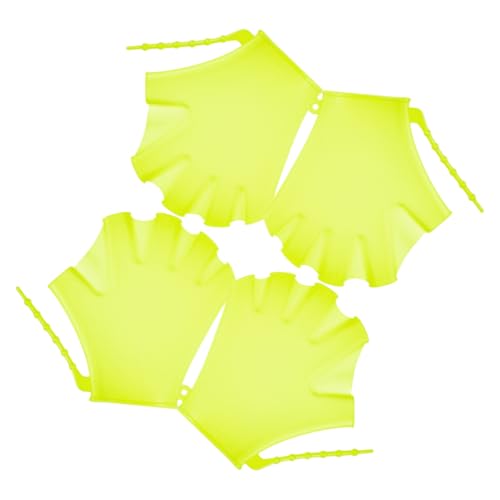 Hemoton 4Pcs Silicone Swim Gloves for Webbed Swimming Paddles Breathable Skin Friendly for Water Resistance Training Diving Unisex Swimming Accessory