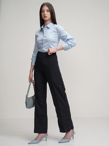 Image of Tokyo Talkies High & Mid Rise Stretchable Flared Trousers | Formal, Casual and All Day wear