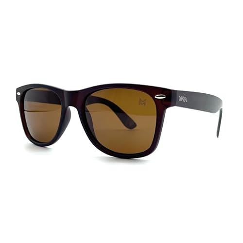 Óculos de Sol Polarizado Quadrado Premium Maya Dustin + Case (Marrom)