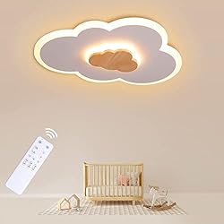 Lamparas Baratas Y Bonitas Luz de Techo LED, Lámpara de techo LED de Nubes, 26W 500x369x50mm, 3000K-6000K Regulable con Control Remoto, Moderno Lámparas de Techo para Habitación de Infantil, Dormitorio, Estar Pasillo y Salón