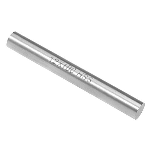 sourcing map Rundstange Stahl, 12mm HSS Drehmeißel, für Wellengetriebe Drehmaschinen Bohrmaschine Miniaturachse, Zylinderstift DIY Werkzeug 100mm Lang