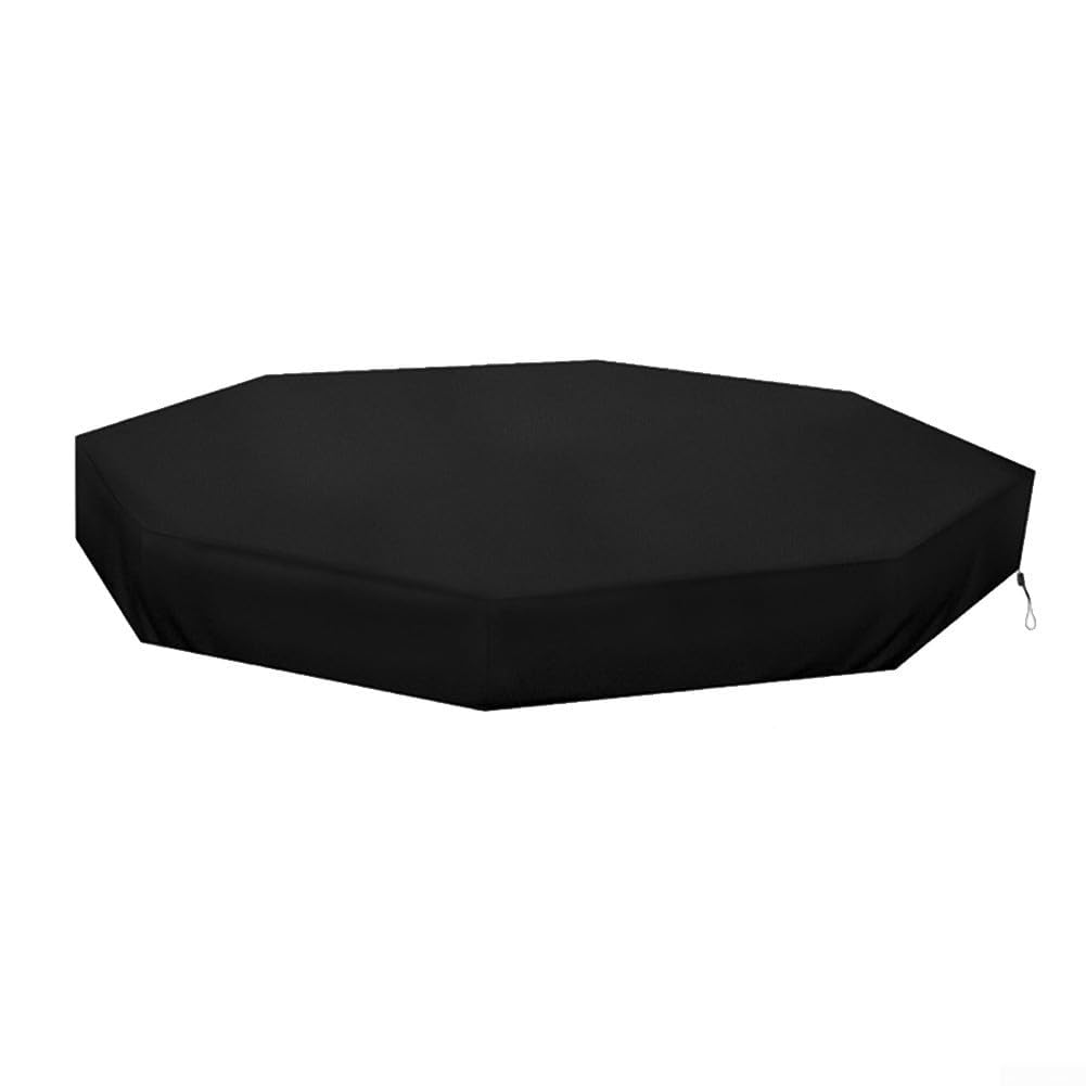 Copertura ottagonale per sabbiera, progettata per uso esterno, con tessuto Oxford 210D, chiusura a coulisse e maniglie per il trasporto (nero)