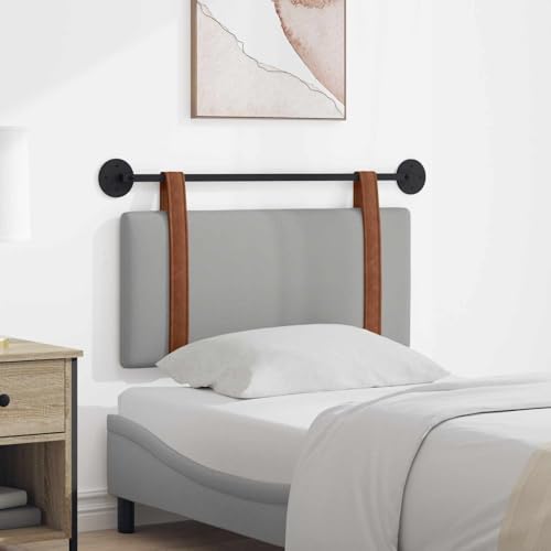 sephironlbb Cabecero colgante de color gris nube de poliuretano antiguo con montaje en pared, acolchado, rectangular 100 x 55 x 5 cm, moderno cabecero tapizado para dormitorio para mayor comodidad y