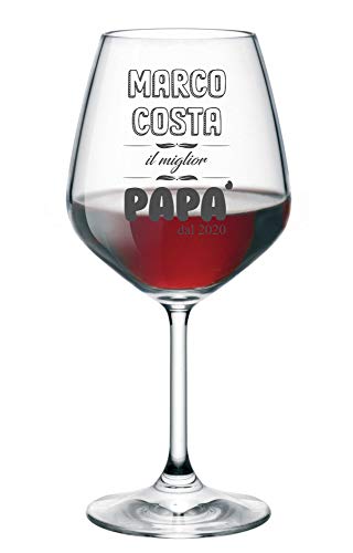 Calice Vino Personalizzato 40 Anni - Vetro Inciso Con Nome, Regalo Compleanno Per Lui/Lei - Foto 8