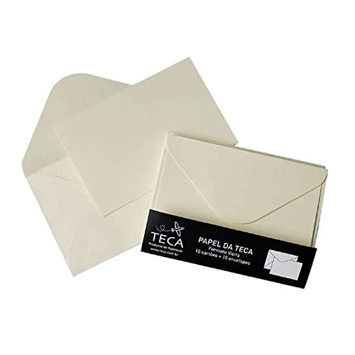 PAPEL DA TECA SOLO MARFIM VISITA, Teca, GU0182, Creme, pacote de 10
