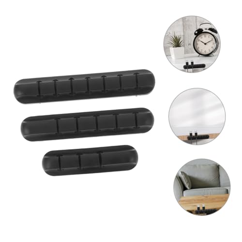 3 piezas organizador de cables USB Multi-funcional con clips adhesivos para pared o debajo de escritorio miniatura 5