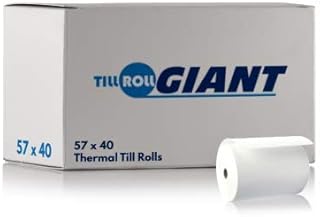 57 x 40 Thermal Credit Card PDQ Terminal Till Roll Receipt Paper 1 Box 20 Rolls 57 x 40 x 12.7mm Core 57x38 Fit Verifone V240M