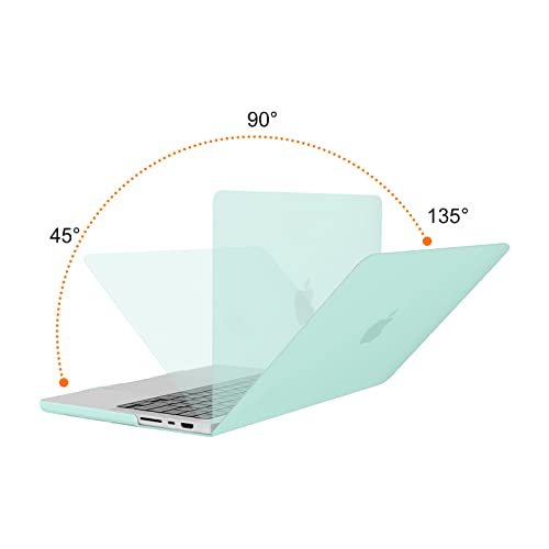Image of MOSISO Compatible with MacBook Pro 14 inch Case 2025 2024 2023 2022 2021 M5 M4 M3 M2 M1 A3434 A3112 A3185 A3401 A2918 A2992 A2779 A2442, Hard Shell&Keyboard Cover&Screen Film&Pouch,Mint Green