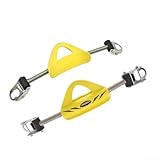 Correa de aleta de buceo ajustable para buceo y esnórquel, para correa de aleta de resorte de acero inoxidable con diseño antideslizante, para equipo de buceo profesional (amarillo M)