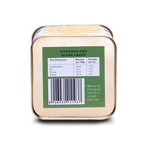 Makaibari Tea Treasures Silver Green Darjeeling Loose Long Leaf Green Tea | USDA Certified Premium Tea | Anti-Oxidants, Immunity Booster | Tin Caddy | 100g