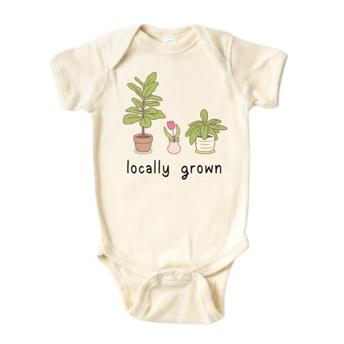 Image of MangoHouse Locally Grown Succulents Baby Bodysuit, Newborn Outfit, Baby Clothes, Gift for Children