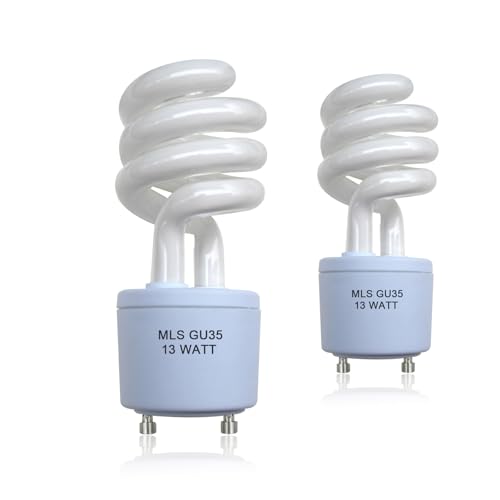Valoisa MLS13GU35 Light Bulbs Replacement for Panasonic VQL5 Exhaust Fans Ceiling Bathroom Vent Fans GU35 Base mls13guww 3500K 2 Pack