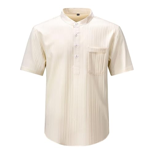 Hauts d'été basiques confortables en boutons hawaii pour homme élégant