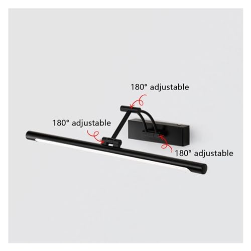 Applique murale miroir salle de bains LED blanche 46cm avec bras pliable - 6