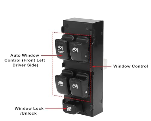 Bouton de commande vitre électrique avant gauche Hyundai Matrix Getz