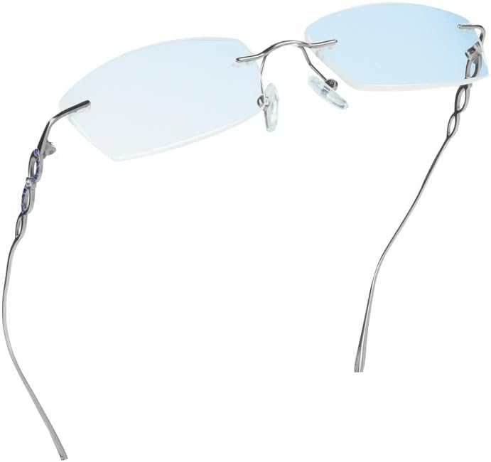 LifeArt Pure Titanium Frame Glasses/Blue Light Blocking Reading Glasses, Reduce Eyestrain, Stylish for Men and Women