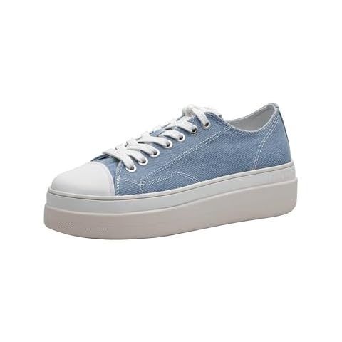 Tamaris Women's Denim Trainers with Comfort Fit Cover