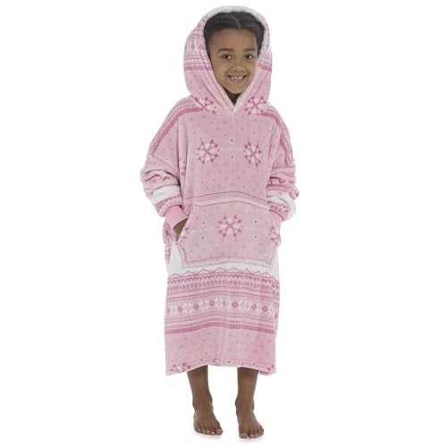 Sweat à capuche surdimensionné filles polaire taille unique
