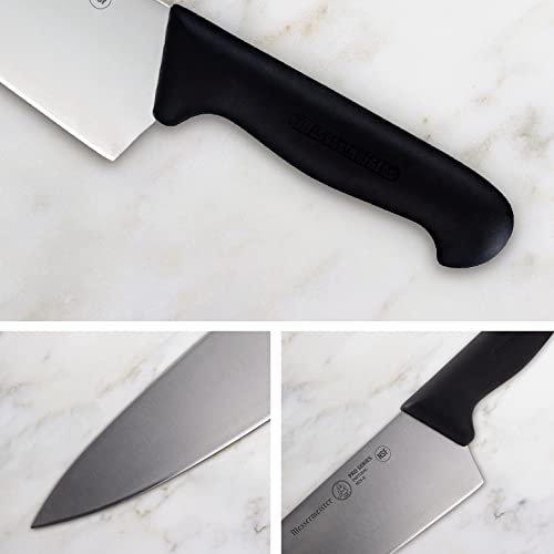 Messermeister Pro Series 8” Wide-Blade Chef’s Knife - German X50 Stainless Steel & Nsf-Approved Polyfibre Handle - 15-Degree Edge, Rust Resistant & Easy To Maintain - Made In Portugal #TOP3