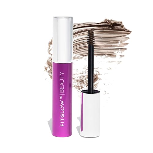 Fitglow Beauty Plant Protein Brow Gel | Natural Vegan Eyebrow Enhancer Serum | Thickening Volumizing Brow Filler | Nutrient-Rich Hair Conditioning | Strengthens, Lift, Shape & Fill | 4g - Taupe Blonde