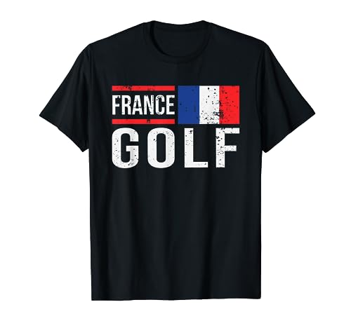 Retro France Golf Flag T-Shirt for Fans