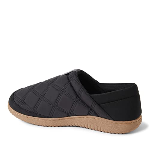 Dearfoams Men's River Nylon Closed Back Indoor/Outdoor Memory Foam Energy Return Slipper, Black, Medium #TOP5